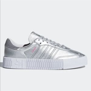 Adidas Samba Rose Silver Platform Sneaker